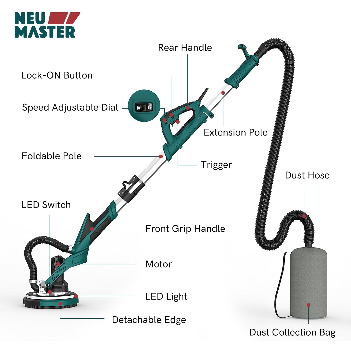 Electric Drywall Sander SZL-225FV-2