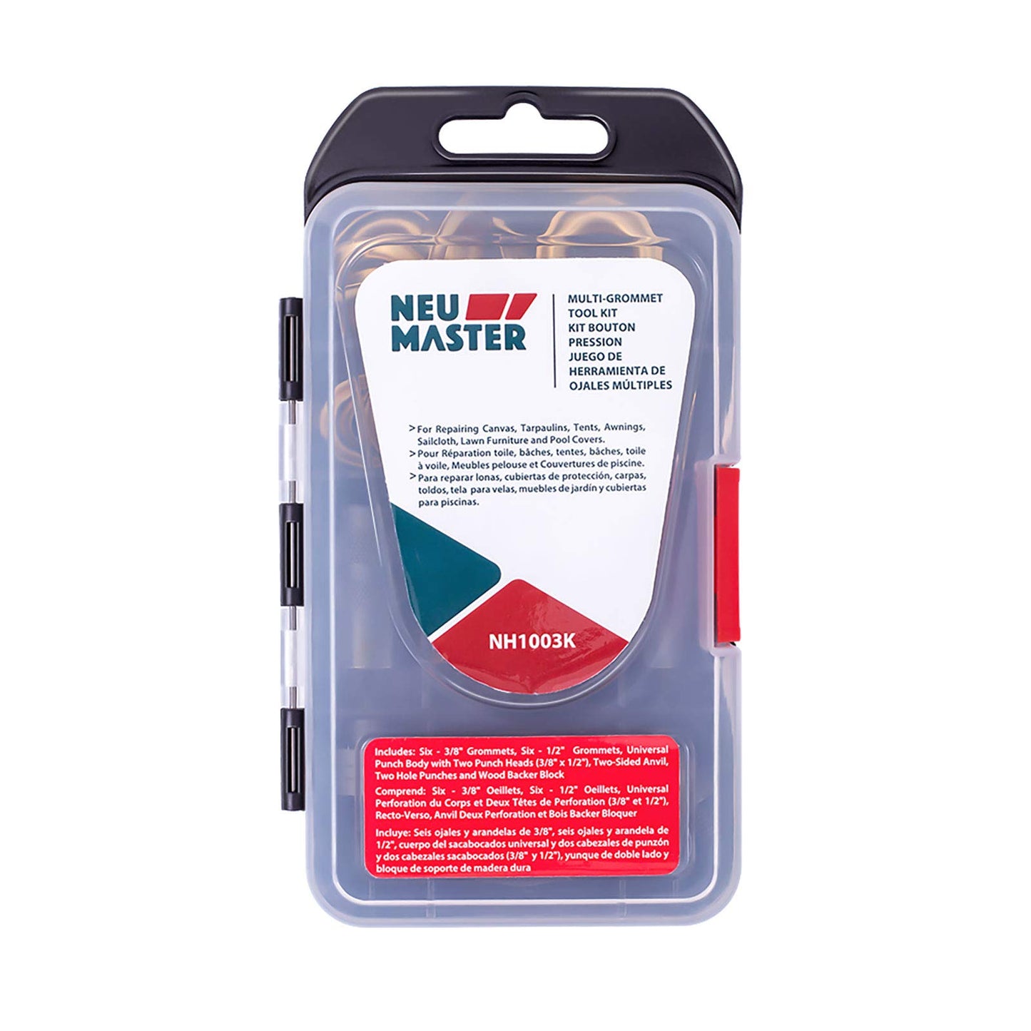 Neu Master Grommet Kit NH1003K, 3/8" and 1/2" Solid Brass Grommets