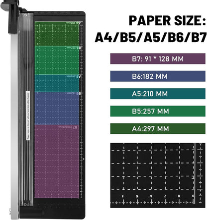 Tiagowell Guillotine Paper Cutter with Safety Guard and Blade Lock, 12" Cutting Length