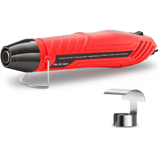 Mini Heat Gun, 482℉&662℉ (250℃-350℃) Fast Heat Handheld Hot Air Gun Tool with Reflector Nozzle and 5.8Ft Long Cable for Craft Embossing, Shrink Wrapping and Drying Paint