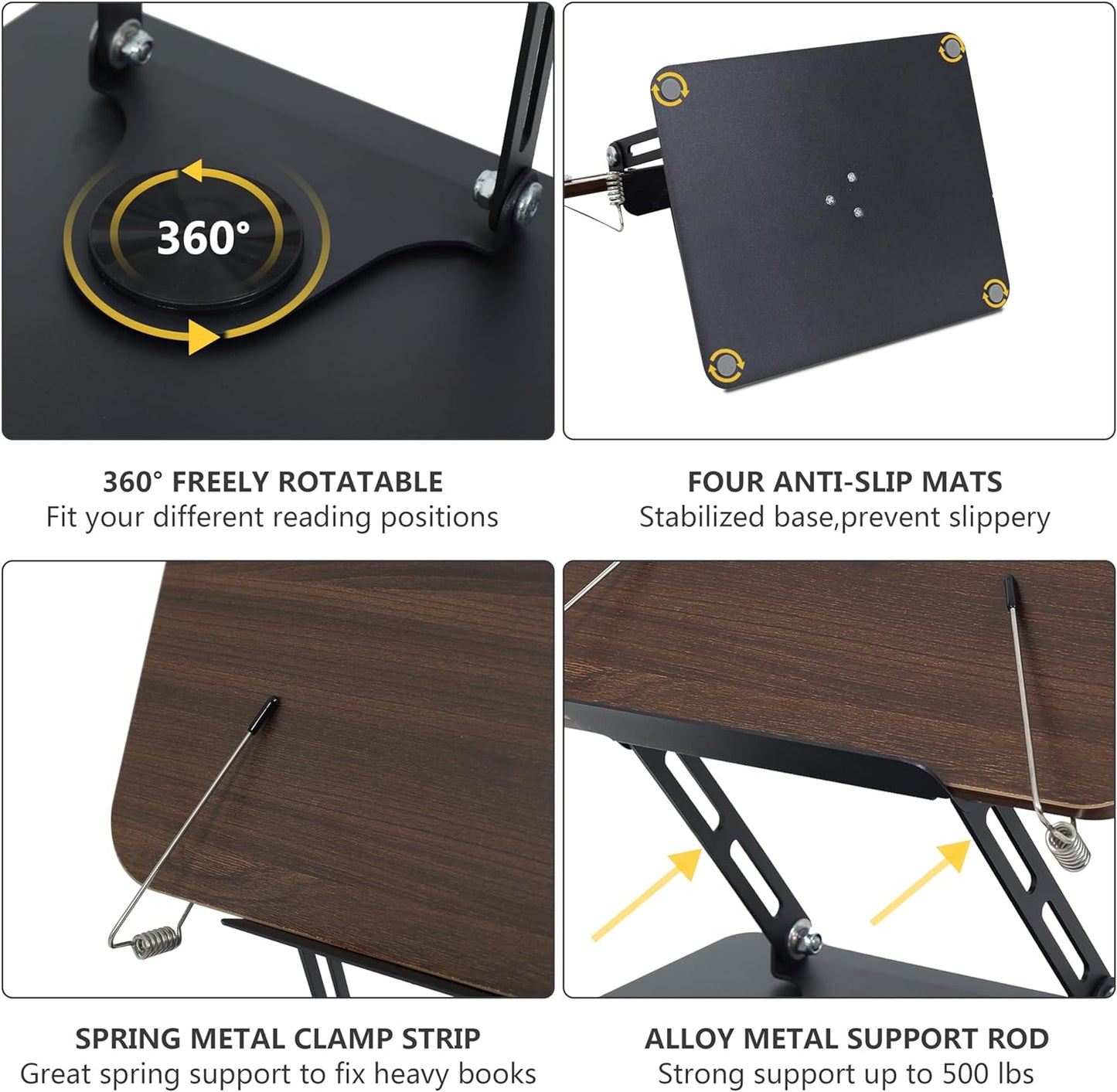 DULEC 360° Adjustable Durable Foldable Book Stand, Father's Day