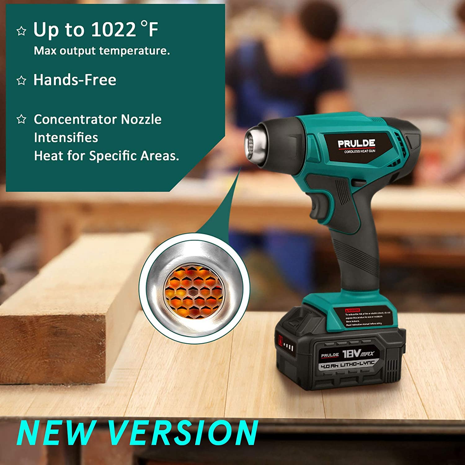 Mobile Heat 5 Cordless Heat Gun with 8.0 Ah Battery and Case by