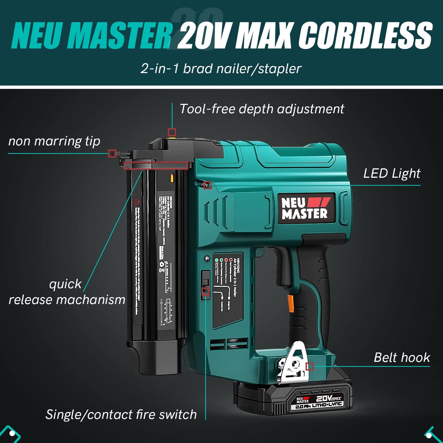 Cordless Brad Nailer NBV5040