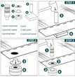 Grommet Kit NH1003K, 3/8" and 1/2" Solid Brass Grommets