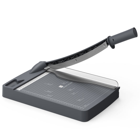 Paper Cutter 12" Cut Length Paper Trimmer, Guillotine Trimmer with 12 sheet Capacity Paper Cutting Board, Heavy Duty Guillotine Paper Cutters and Trimmers for Cardstock Paper Crafts Paper Slicer